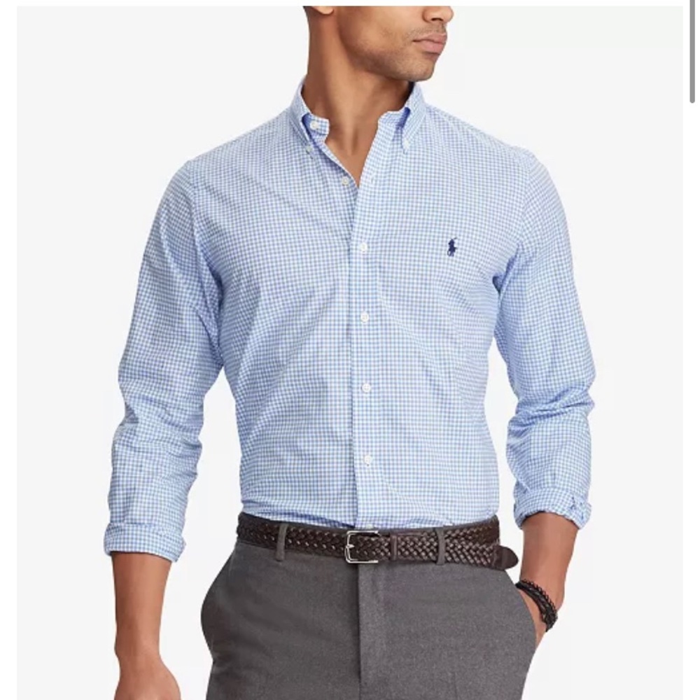 Polo Ralph Lauren Slim Fit Check Poplin Stretch
